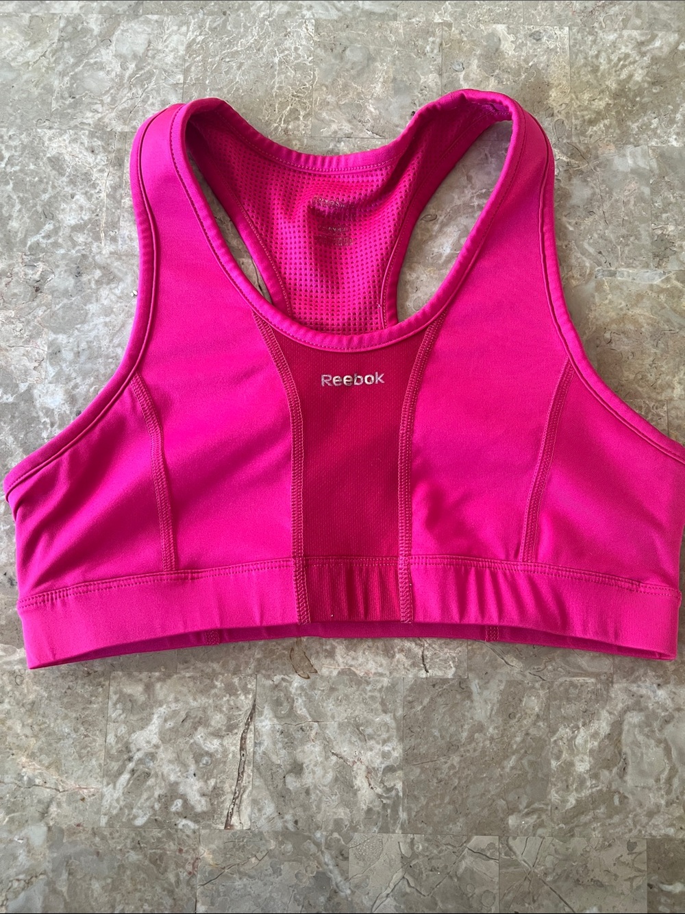 Reebok Vibrant Pink Racerback Sports Bra Size Small